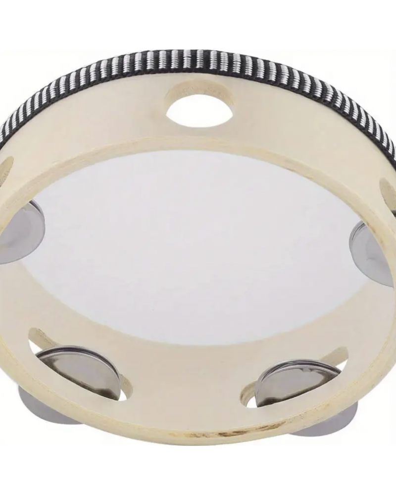 Orff Percussion Instrument Double-row Tambourine Hand-held Tambourine Suitable For Children's Music Education 6 Inches