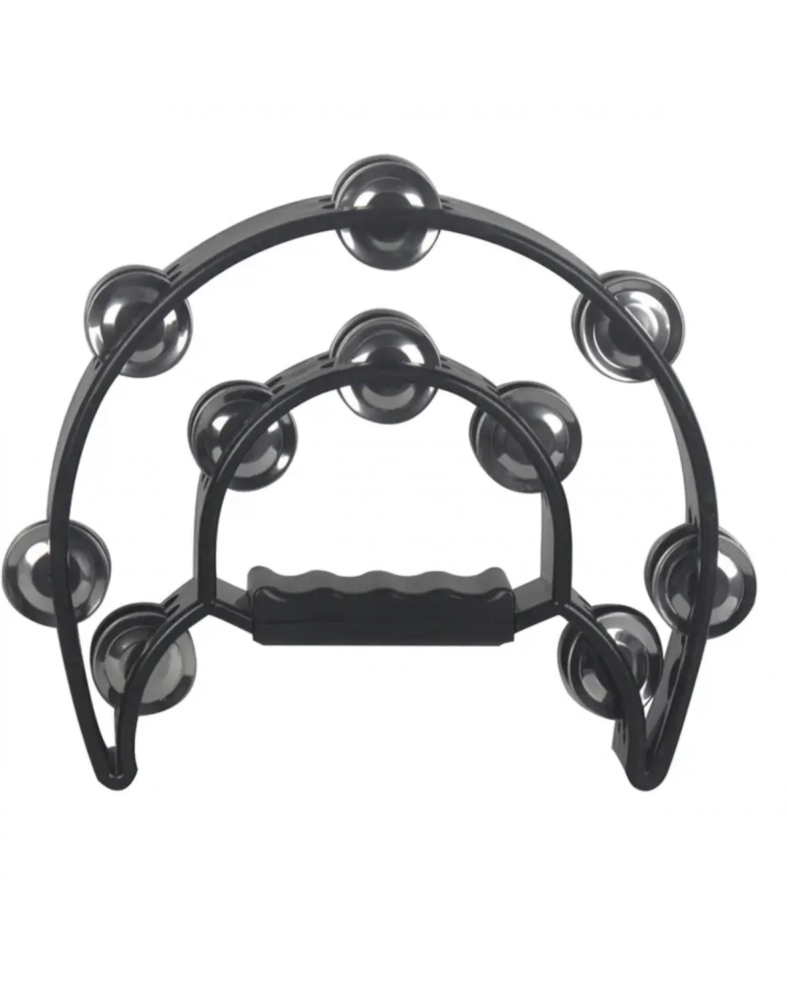 Percussion Instrument Plastic Double-layer Flower Drum Ring Karaoke Hand Bell Orff Double Row Flower Bell Drum Ring Musical Instrument Toy Hand Bell Orff Hand Drum Double-layer Hand Bell Drum Percussion Instrument Children's Music Gift