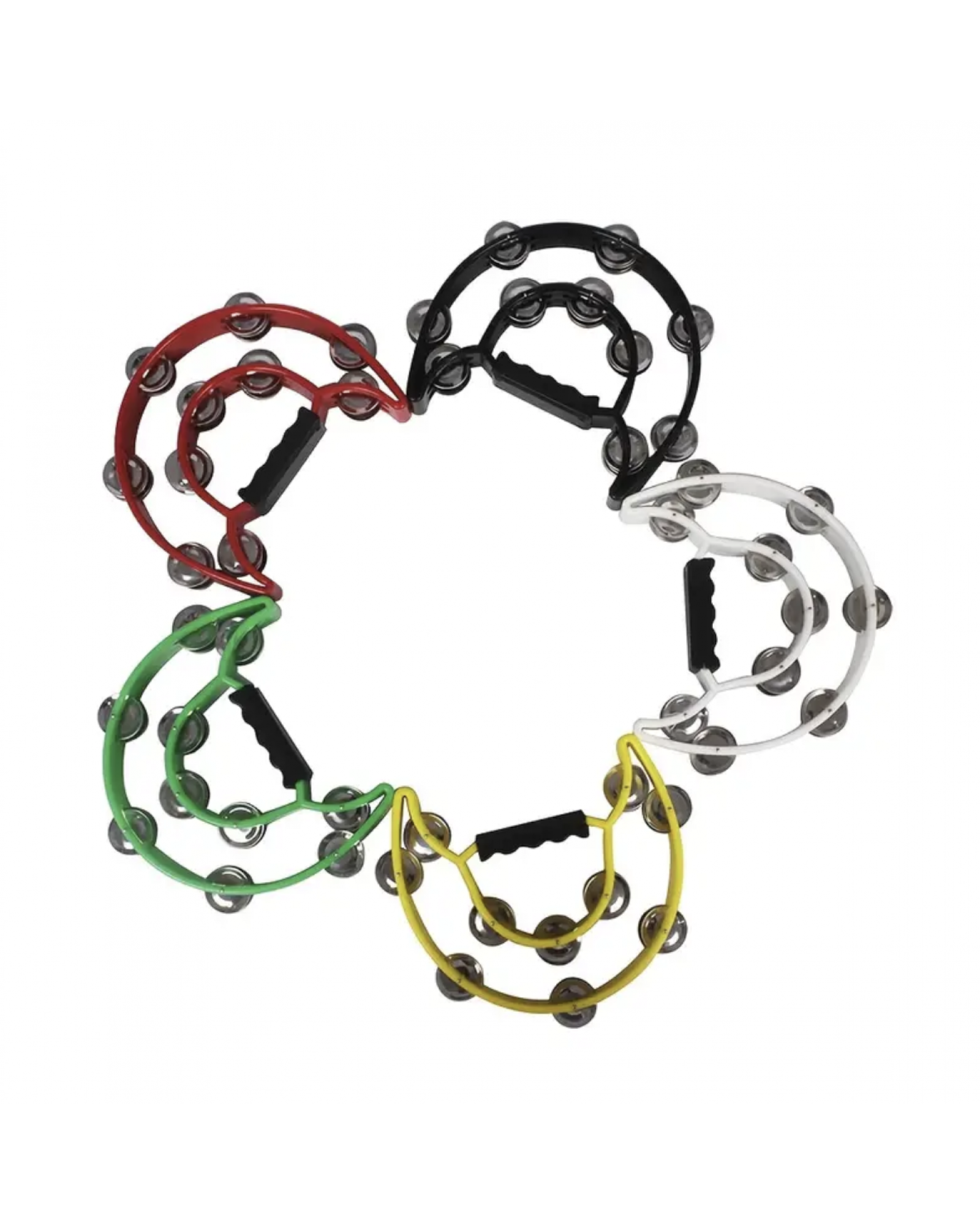 Percussion Instrument Plastic Double-layer Flower Drum Ring Karaoke Hand Bell Orff Double Row Flower Bell Drum Ring Musical Instrument Toy Hand Bell Orff Hand Drum Double-layer Hand Bell Drum Percussion Instrument Children's Music Gift