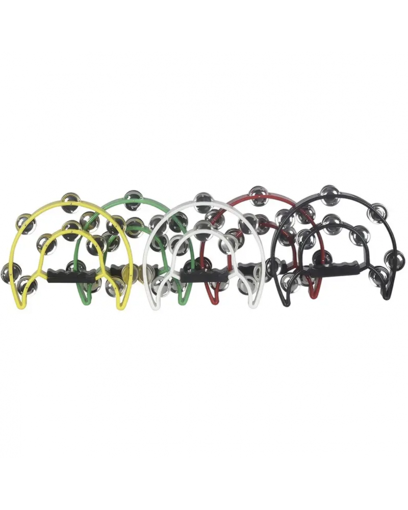 Percussion Instrument Plastic Double-layer Flower Drum Ring Karaoke Hand Bell Orff Double Row Flower Bell Drum Ring Musical Instrument Toy Hand Bell Orff Hand Drum Double-layer Hand Bell Drum Percussion Instrument Children's Music Gift